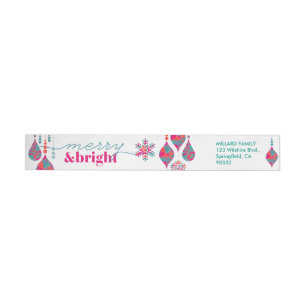 Merry & Bright Ornaments Wrap Around Label