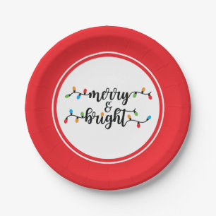 Merry & Bright Paper Plate