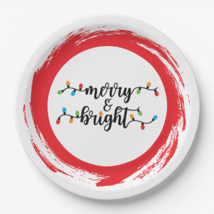 Merry & Bright Paper Plate