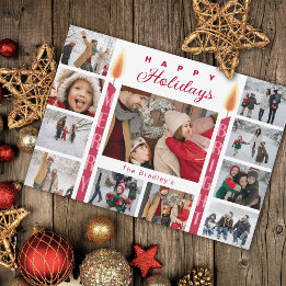Merry Bright Photo Collage  Holiday Card