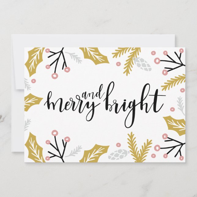 Merry & Bright | Photo Holiday Card (Front)