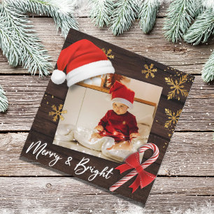 Merry & Bright Photo Holiday Christmas Card