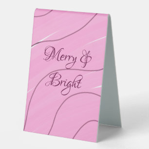 Merry & Bright pink curly doodle design girly mode