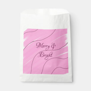 Merry & Bright pink curly doodle design girly mode Favour Bag