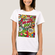 Merry & Bright Pop Art – Bold Christmas T-Shirt