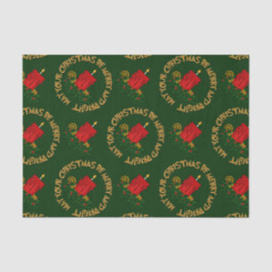 Merry-Bright, Red Christmas Candle-TISSUE WRAP Tissue Paper