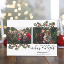 Merry Bright Retro 2 photo Modern Pine Branches