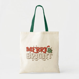 Merry & Bright Retro Christmas Tote Bag
