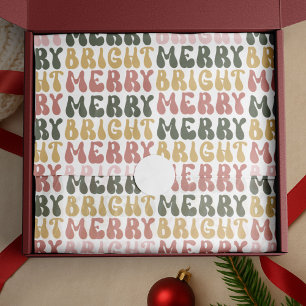 Merry & Bright Retro Colourful 80s Nostalgia Trend Tissue Paper