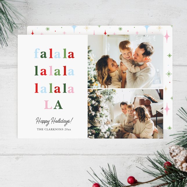 Merry & Bright Retro Family Holiday Card (Creator Uploaded)