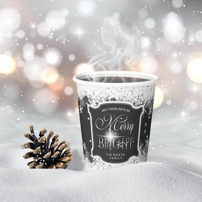 Merry & Bright Snowfall Christmas ID591 Paper Cups (Creator Uploaded)