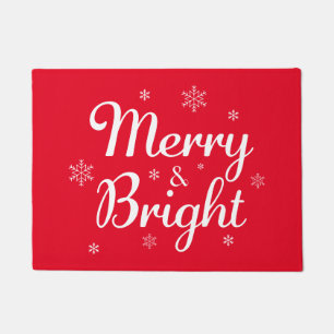 Merry & Bright Snowflakes Doormat