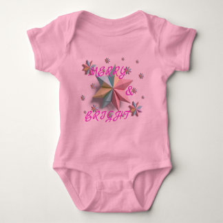 Merry & Bright Stars Baby Bodysuit