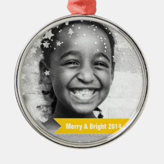 Merry & Bright Stars & Banners Metal Ornament