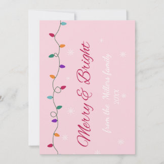 Merry & Bright | Stylish  Holiday Card