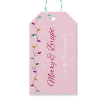 Merry & Bright | Stylish Holiday Gift Tag