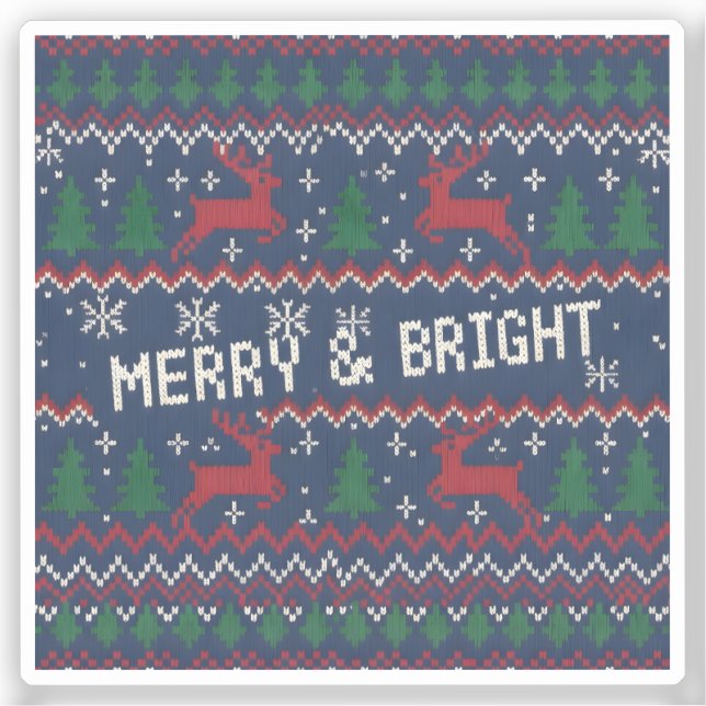 Merry & Bright Ugly Christmas Sweater (Front)