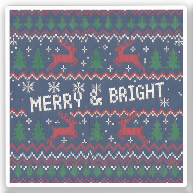 Merry & Bright Ugly Christmas Sweater (Front)
