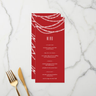 Merry & Bright Xmas Sparkling Lights Holiday Party Menu