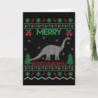 Merry Brontosaurus Xmas Gift Ugly Brontosaurus Chr