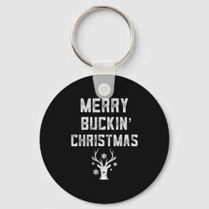 Merry Buckin' Christmas Redneck Costume Reindeer D Key Ring