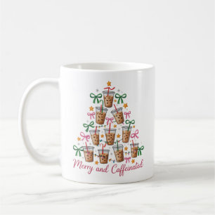Merry & Caffeinated Xmas Coquette Coffee Latte Mug