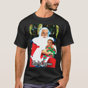 Merry Cagemas Santa Knee Nicolas Cage Christmas Es T-Shirt