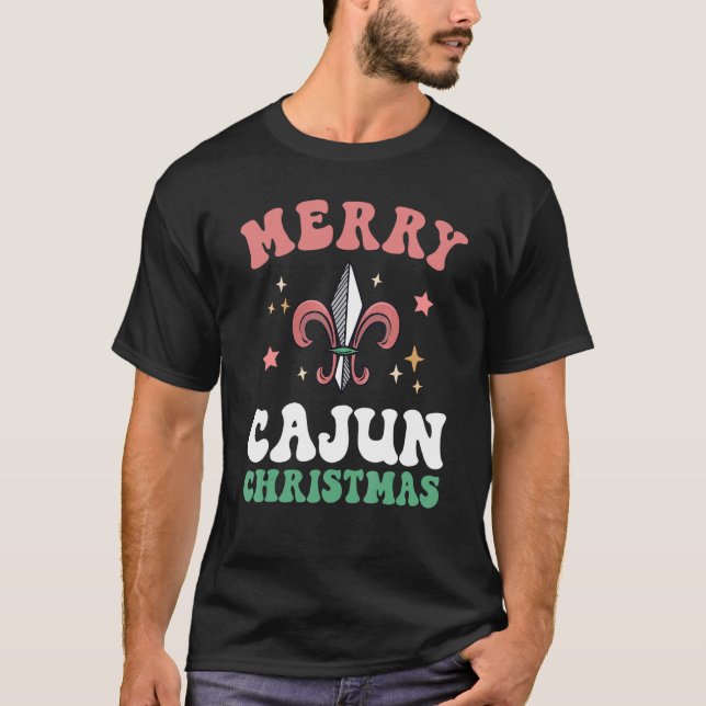 Merry Cajun Christmas Southern Louisiana Xmas New  T-Shirt (Front)