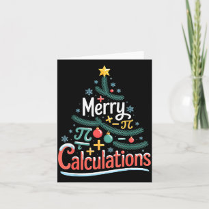 Merry Calculations Funny Math Teacher Christmas Card