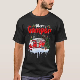 Merry Camper Christmas Santa Camper Camping Truck  T-Shirt
