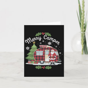 Merry Camper Christmas Santa Camping Truck Family Card