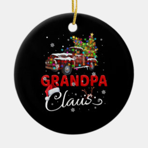 Merry Camper Christmas Santa Camping Truck Family Ceramic Ornament