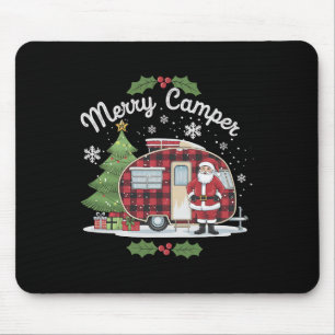 Merry Camper Christmas Santa Camping Truck Family Mouse Pad