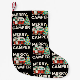 Merry Camper Vintage Christmas Tree Decor Xmas Small Christmas Stocking
