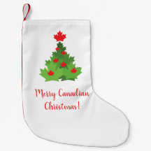Merry Canadian Maple Leaf Flag Christmas
