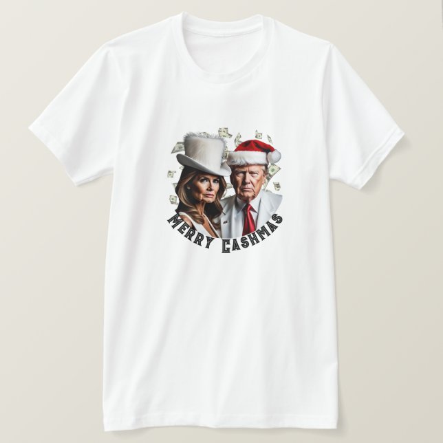 Merry Cashmas Trump Christmas T-Shirt (Design Front)