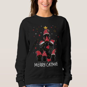 Merry Cat Mas Santa Black Cat Christmas 2022 Sweatshirt