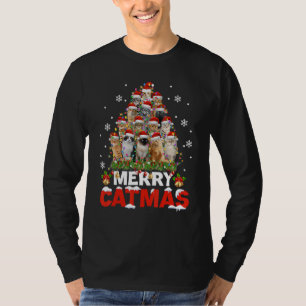 Merry Catmas Cat Christmas Pajamas X mas Ugly Swea T-Shirt