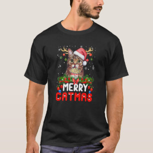Merry Catmas Cat Christmas Pyjamas X mas Ugly Swea T-Shirt