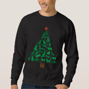Merry Catmas Cat Christmas Tree, Meowy Catmas Sweatshirt