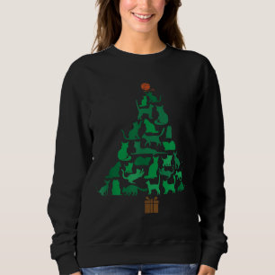 Merry Catmas Cat Christmas Tree, Meowy Catmas Sweatshirt