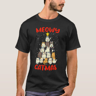 Merry Catmas Cat Mum Cat Dad Christmas Cat 2 T-Shirt