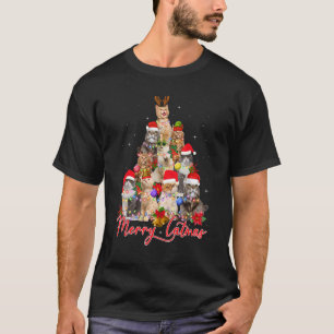 Merry Catmas  Cat Mum Cat Dad Christmas Cat 3 T-Shirt