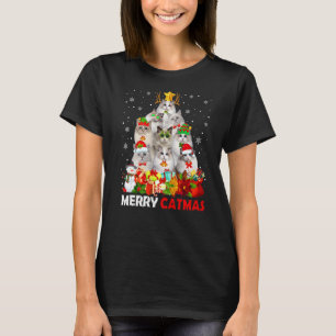 Merry Catmas Cat Mum Cat Dad Christmas Ragdoll Ca T-Shirt