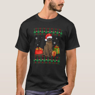 Merry Catmas Cat Ugly Christmas Burmese Mom Dad T-Shirt