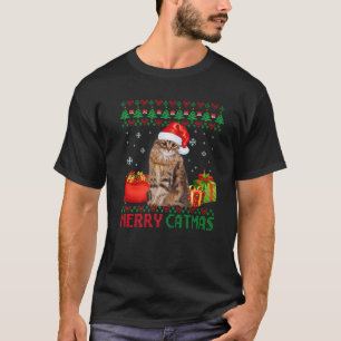 Merry Catmas Cat Ugly Christmas Siberian Cat Mum D T-Shirt