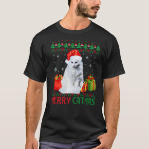 Merry Catmas Cat Ugly Christmas Turkish Angora Mum T-Shirt
