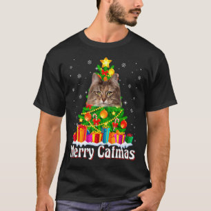 Merry Catmas Christmas Norwegian Forest Cat Xmas H T-Shirt