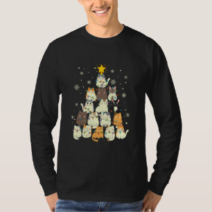 Merry Catmas Christmas Tree Cat T-Shirt