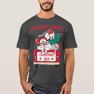 Merry Catmas Christmas truck cat lovers Barron Fam T-Shirt